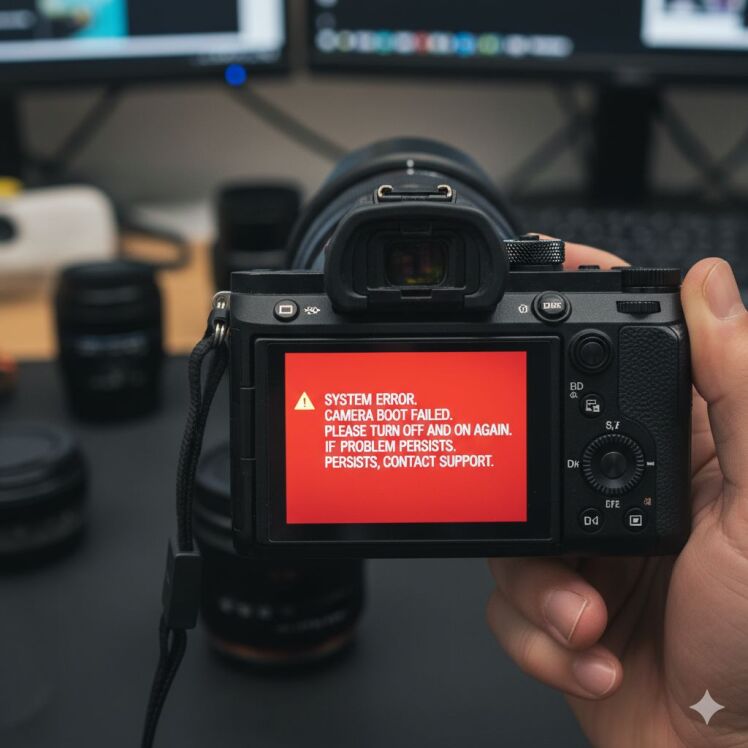 خطای بوت سونی تحلیل تخصصی مشکل روشن نشدن دوربین‌های Sony Alpha