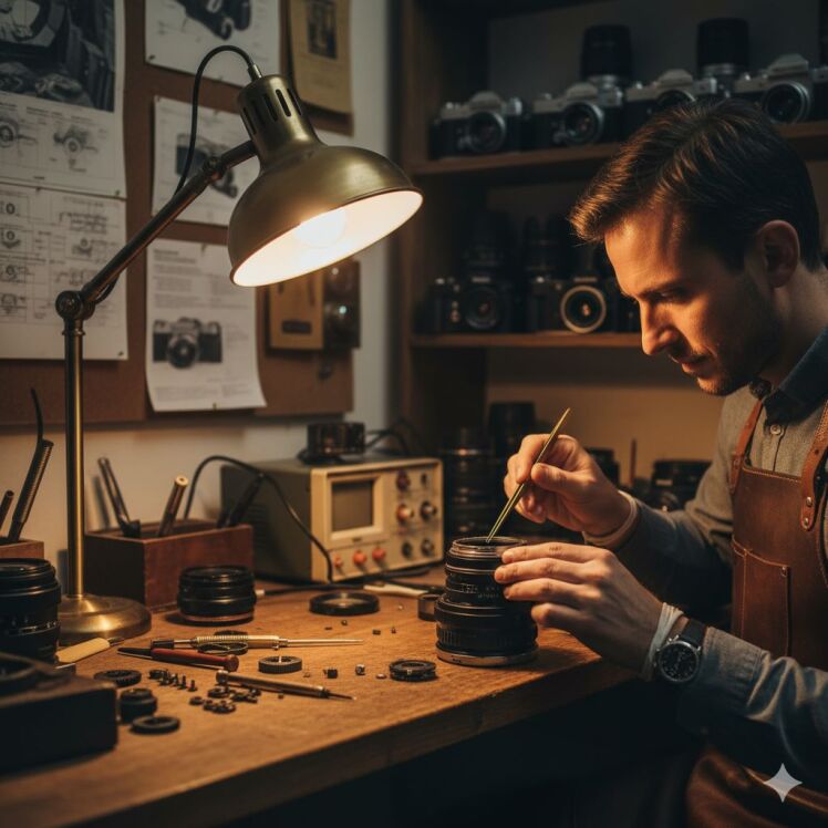 تعمیر دیافراگم لنز سونی | راهنمای تعمیر یا تعویض تیغه‌های دیافراگم