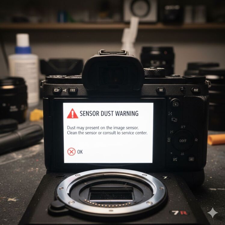 تعمیر سنسور | در دوربین‌های سونی: رفع خطای Sensor Dust Warning 