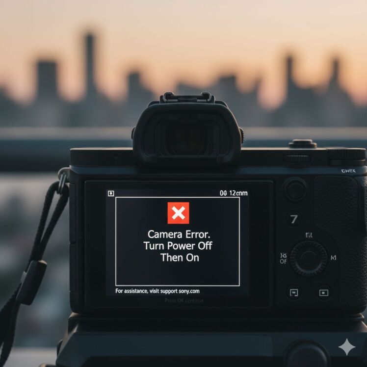 ارور دوربین سونی | رفع خطای Camera Error. Turn Power Off Then On
