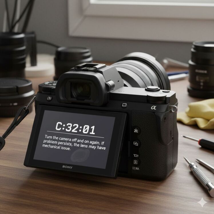 ارور C:32:01 در دوربین‌های سونی تشخیص، دلایل و روش‌های تخصصی رفع خطا