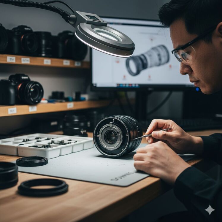 تعمیر لنز سونی | بعد از افتادن یا ضربه؛ بررسی مشکل گیر کردن زوم